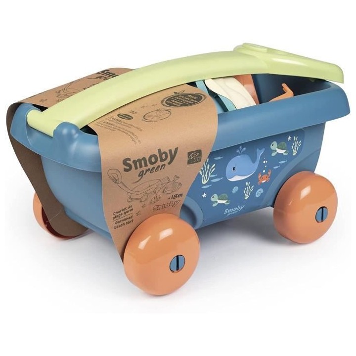 Smoby Green chariot de plage garni