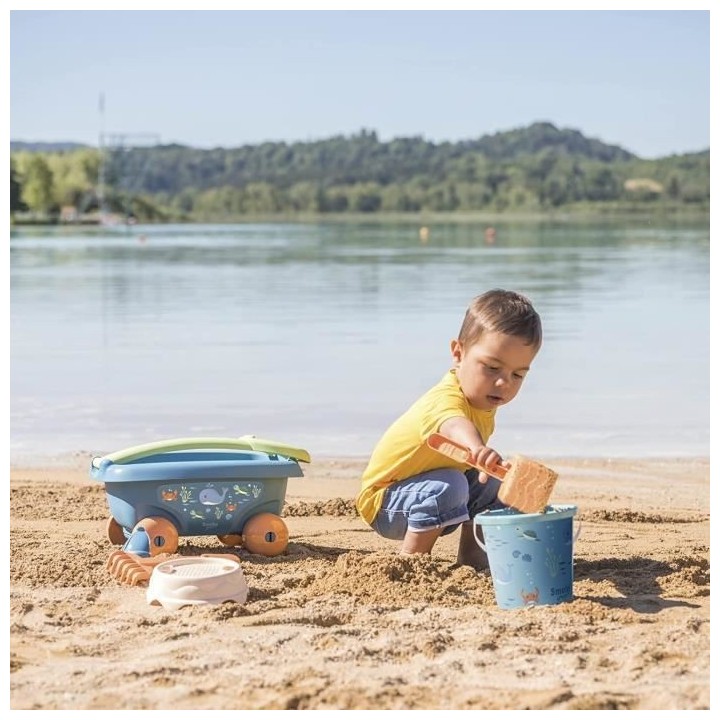 Smoby Green chariot de plage garni