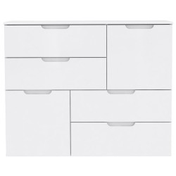 SIENNA Buffet style contemporain blanc brillant - L 115 cm