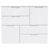 SIENNA Buffet style contemporain blanc brillant - L 115 cm