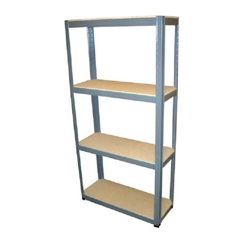 SODIAC Etagere de rangement 4 tablettes - 60 Kg par plateau - 150 x 73 x 27 cm