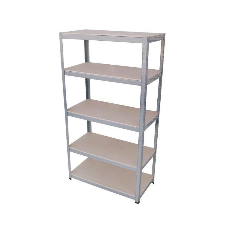 SODIAC Etagere-Rayonnage charge lourde 5 tablettes -175 Kg par plateau - 180 x 90 x 45 cm