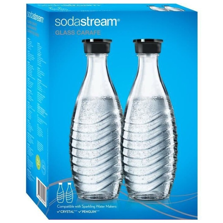 SODASTREAM Pack de 2 carafes verre