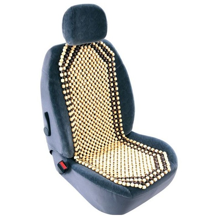 Couvre siege auto en billes de bois