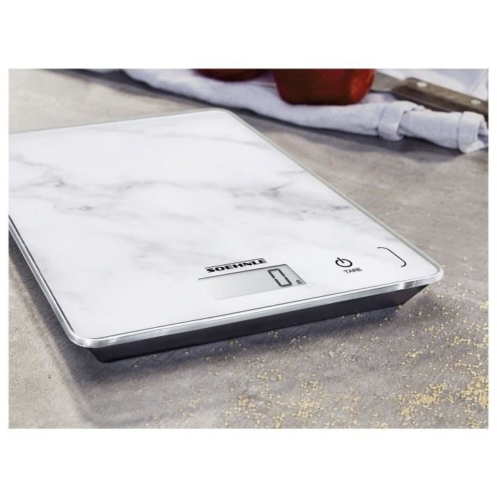 SoeHNLE Compact Balance électronique - 5 kg - Blanc effet marbre