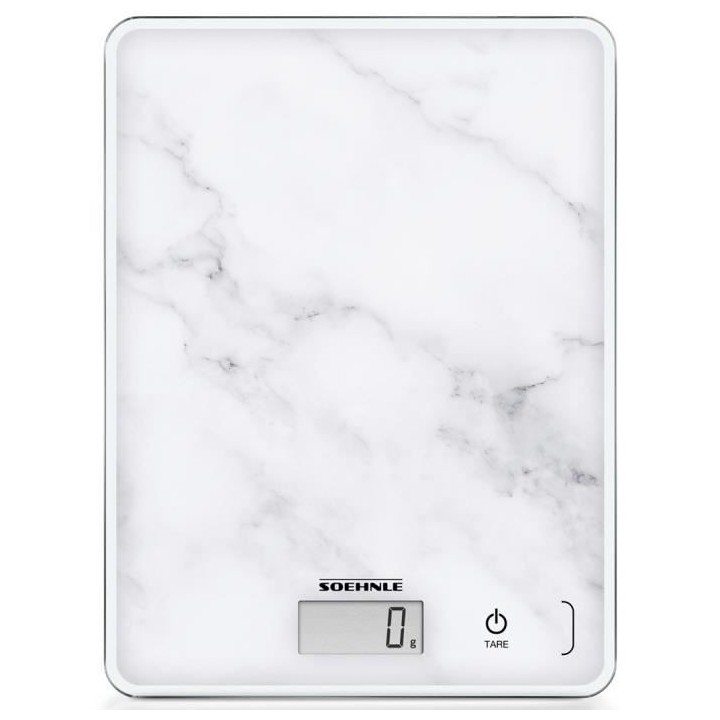 SoeHNLE Compact Balance électronique - 5 kg - Blanc effet marbre
