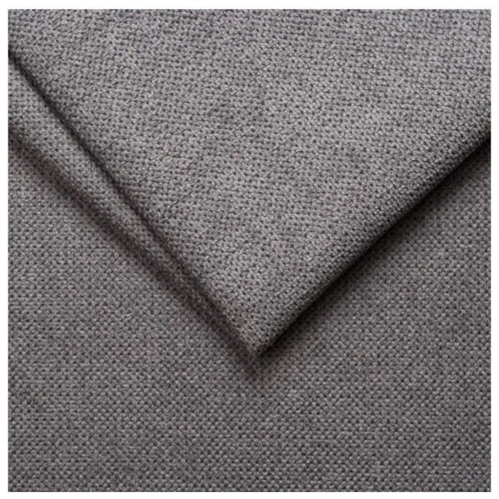 Hexagone - Canapé 3 places fixe - Tissu gris - L 218 x P 87 x H 81 cm