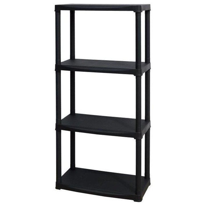 TOOD Etagere en résine 4 tablettes - Hauteur 133 cm Largeur 60 cm - N