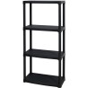 TOOD Etagere en résine 4 tablettes - Hauteur 133 cm Largeur 60 cm - Noir