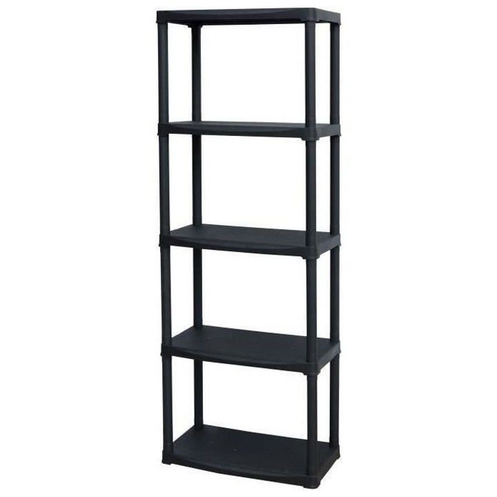TOOD Etagere en résine 5 tablettes - Hauteur 176 cm Largeur 60 cm - N