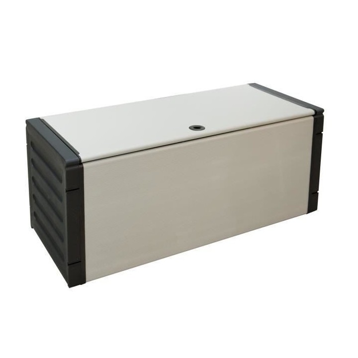 TOOD Malle de rangement en résine 110L L 85 x P 34 x H 39 cm gris