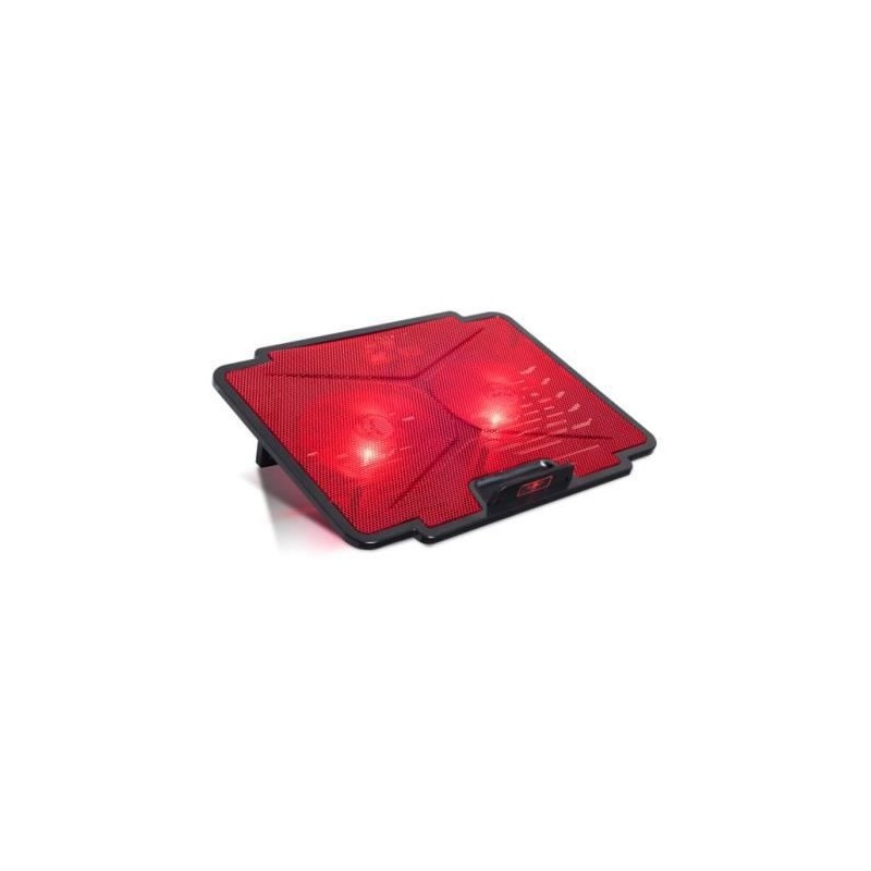 Spirit Of Gamer Refroidisseur PC AirBlade 100 Red - 15.6 - Double ventilateurs LED - Noir / Rouge