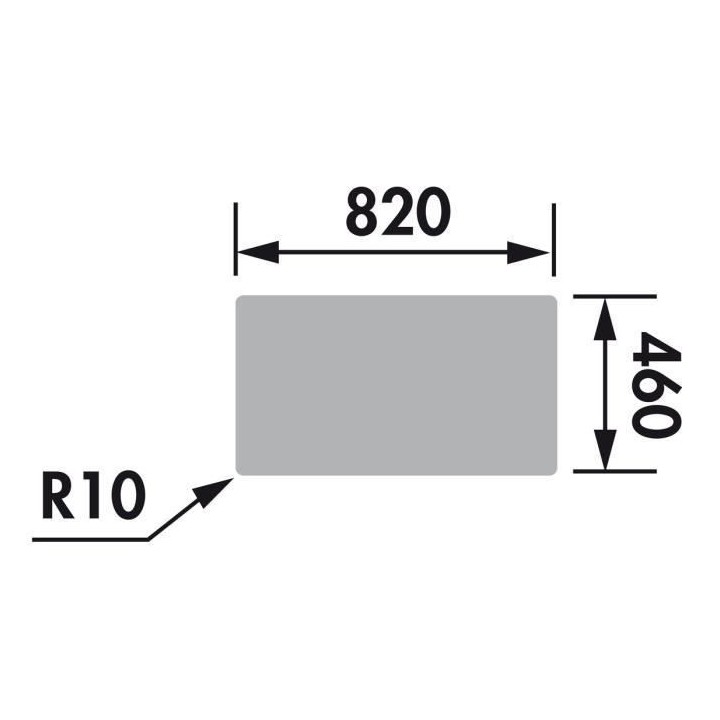 EWI Evier cuisine a encastrer 1 bac + 1 égouttoir Soledad - Résine -