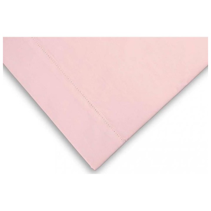 SOLEIL d'OCRE Drap plat Camille - Coton percale - 260 x 300 - Rose