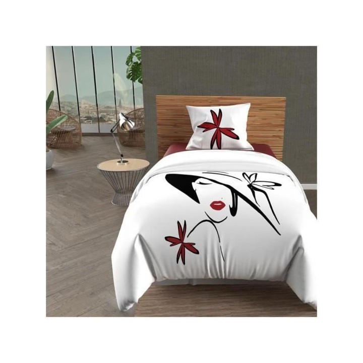 SOLEIL d'OCRE Parure de couette AVA - Coton - 140 x 200 cm