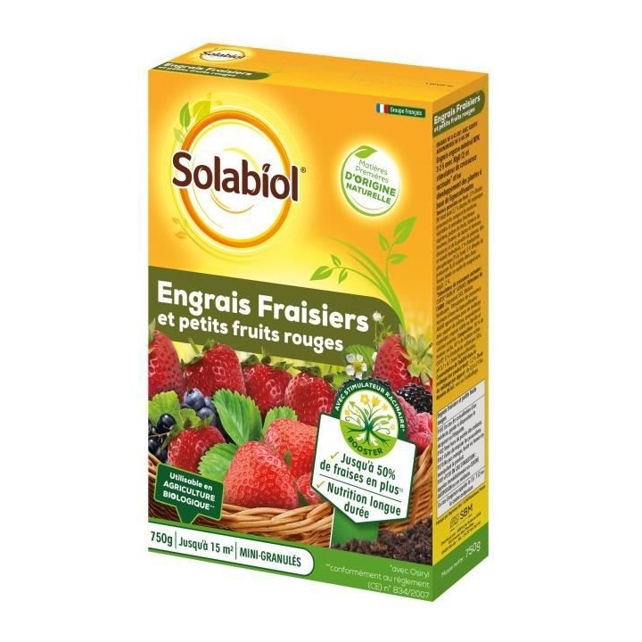 SOLABIOL SOFRAY750 Engrais Fraisiers Et Petits Fruits 750 G, Incolore