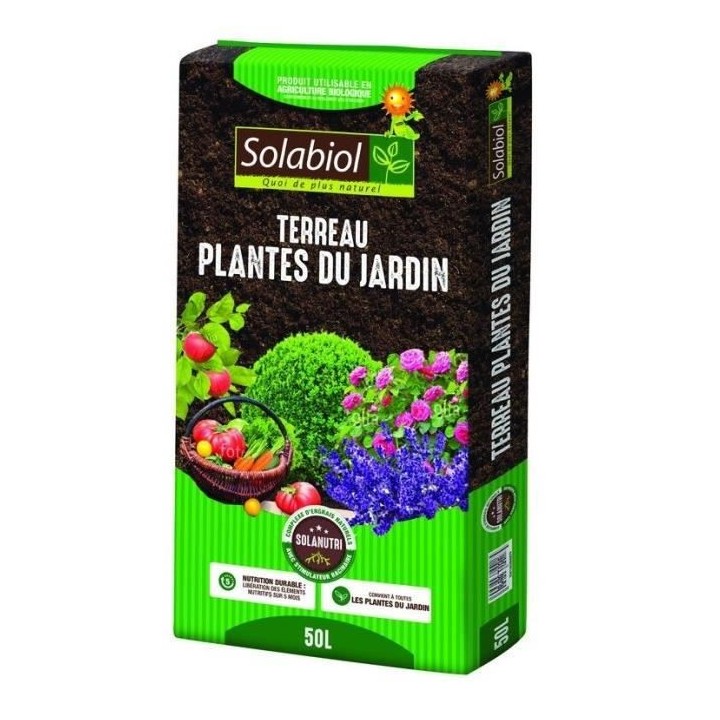 SOLABIOL TERJARDI50 Terreau Plantes du Jardin - 50 L