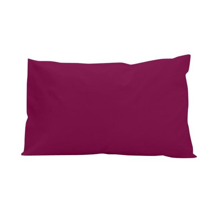 SOLEIL d'OCRE Lot de 2 Taies d'oreiller 100% Coton 50x75 cm Cassis
