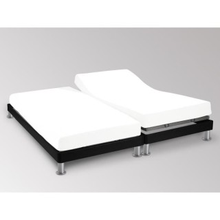 SOLEIL D'OCRE Drap housse 2x80x200 cm en coton 57 Fils - Uni blanc