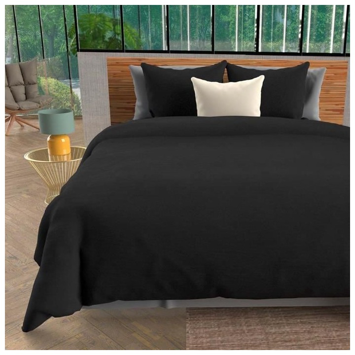 Parure housse de couette BOHEMA - 260 x 240 cm - En microfibre lavée