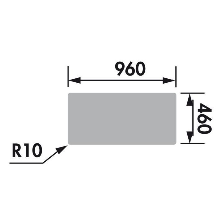 EWI Evier cuisine a encastrer 1 grand bac + 1 égouttoir Soledad - Ré