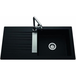 EWI Evier cuisine a encastrer 1 grand bac + 1 égouttoir Soledad - Ré