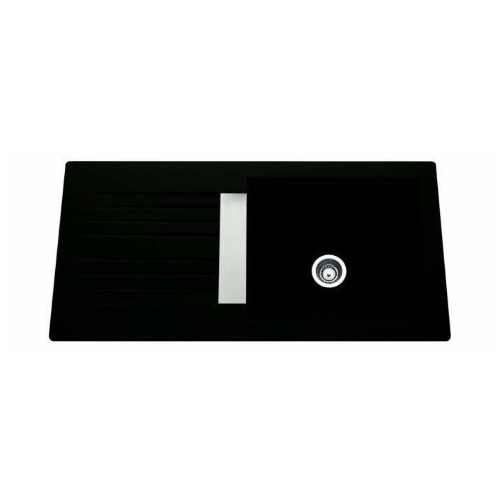 EWI Evier cuisine a encastrer 1 grand bac + 1 égouttoir Soledad - Ré