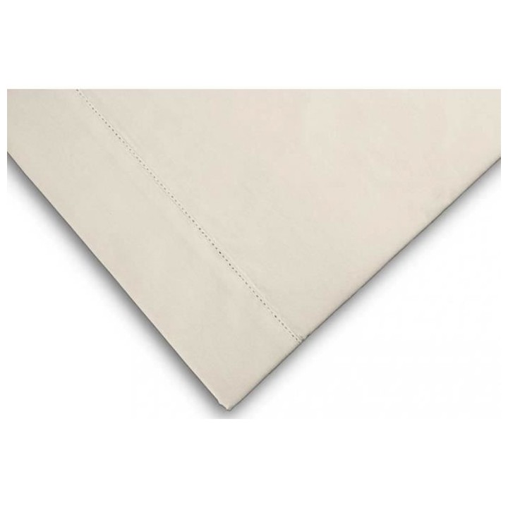 SOLEIL d'OCRE Drap plat Camille - Coton percale - 260 x 300 - Ecru