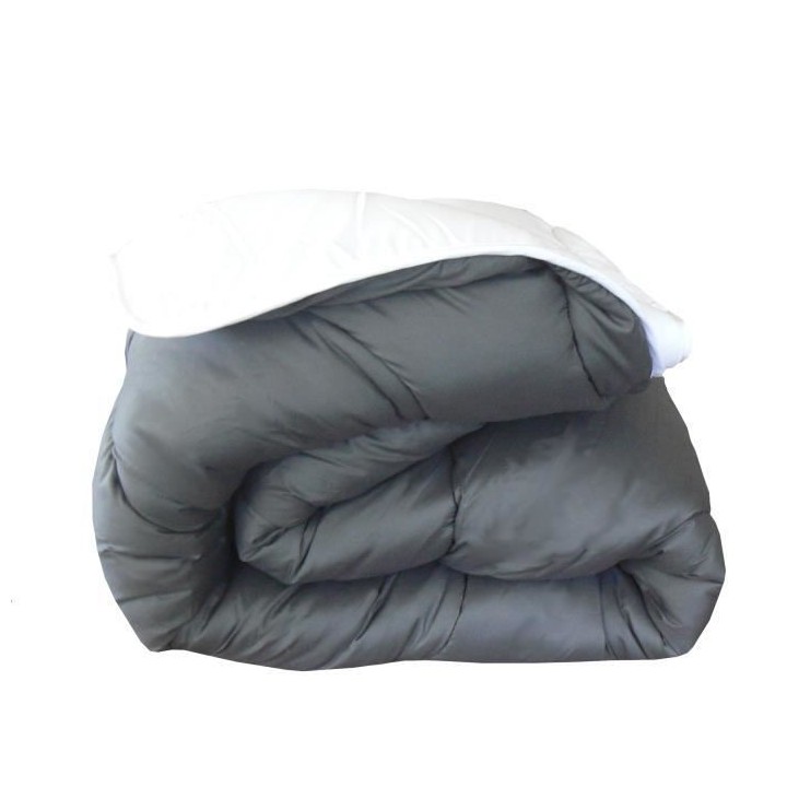 ABEIL Couette Bicolore - 220 x 240 cm - Blanc et gris