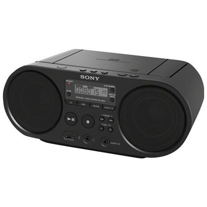 SONY - Boombox ZSPS50B.CED CD USB - AM-FM - Noir