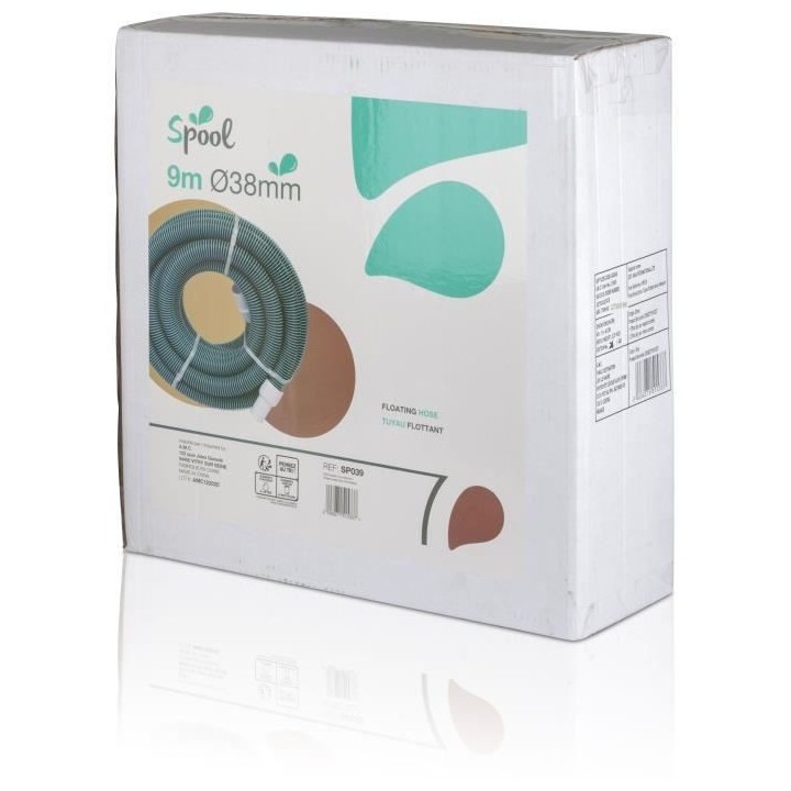 SPOOL -Tuyau flottant pour aspiration piscine avec embouts - Ø 38mm -