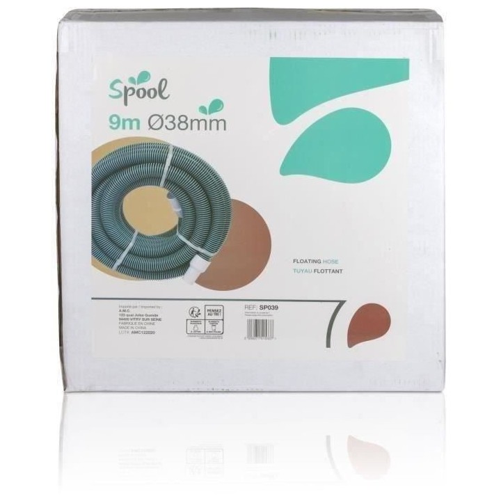 SPOOL -Tuyau flottant pour aspiration piscine avec embouts - Ø 38mm -