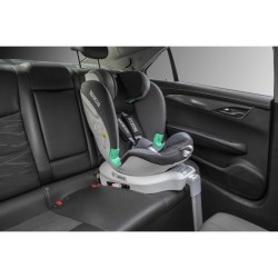 Siege auto enfant SPARCO rotatif 360° - Groupe 0+/1/2/3 - Isofix + pied - 9-25 kg - Noir/Gris