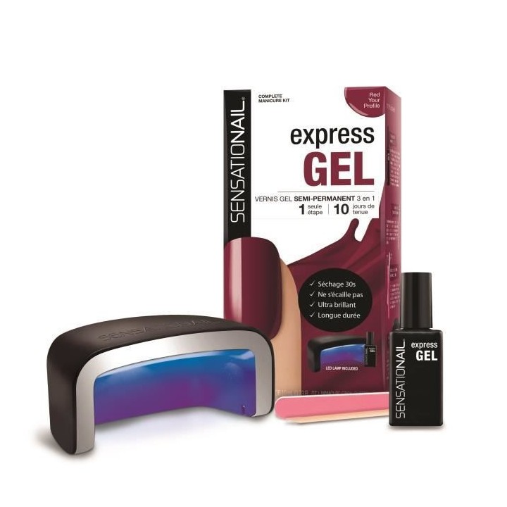 SENSATIONAIL Starter Kit Express Gel vernis gel semi-permanent Red You