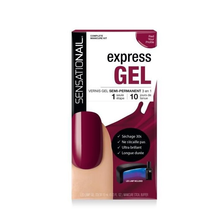 SENSATIONAIL Starter Kit Express Gel vernis gel semi-permanent Red You