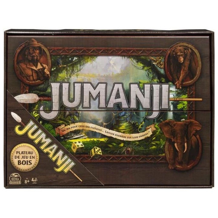 JEU JUMANJI PLATEAU BOIS rétro - 6062543 - Jeu de Société Avec Nomb