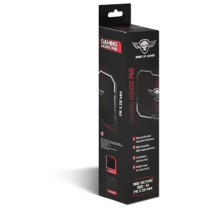 SPIRIT OF GAMER Tapis de souris Gamer Winged Skull - Rouge