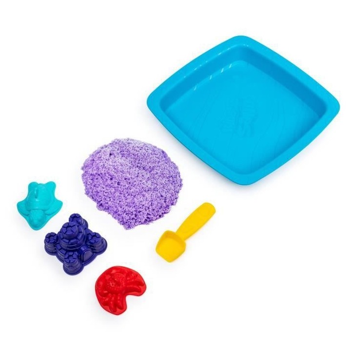 SABLE MAGIQUE - KINETIC SAND - COFFRET CHÂTEAU-BAC a SABLE 454 G + 4