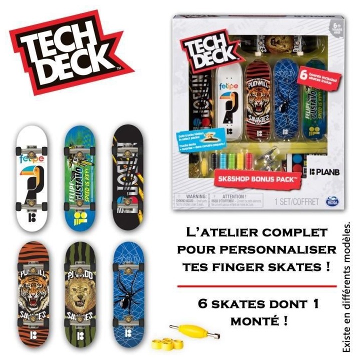 INGER SKATE - TECH DECK - SKATE SHOP BONUS PACK - 6028845 - Authentiqu