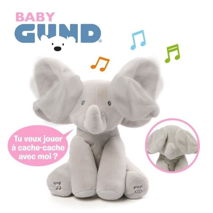 FLAPPY L'ÉLÉPHANT – GUND – 6054176 - Peluche Interactive pour B