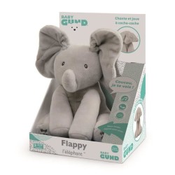 FLAPPY L'ÉLÉPHANT – GUND – 6054176 - Peluche Interactive pour Bébé - Il Bouge, Parle et Chante - Peluche Éléphant 30 c