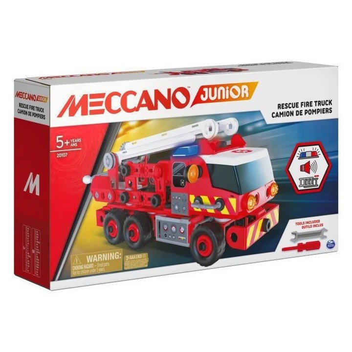 MECCANO - CAMION DE POMPIERS MECCANO JUNIOR - 6056415 - Jeu de Constru