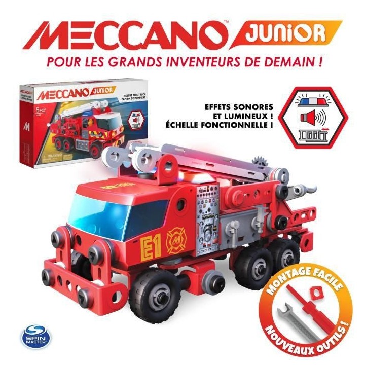 MECCANO - CAMION DE POMPIERS MECCANO JUNIOR - 6056415 - Jeu de Constru