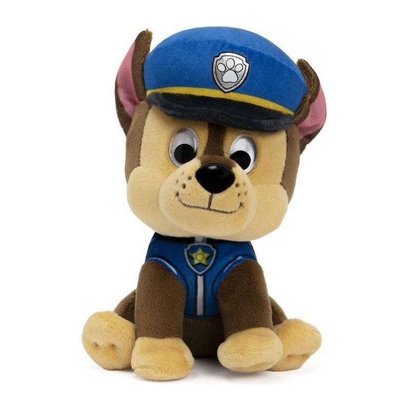 PAT PATROUILLE - PELUCHE 15 CM CHASE Paw Patrol Gund - 6058437 - peluche douce et lavable des 12 mois