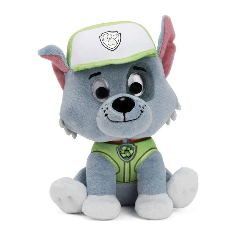 PAT PATROUILLE - PELUCHE 15 CM ROCKY Paw Patrol Gund - 6058442 - peluche douce et lavable des 12 mois