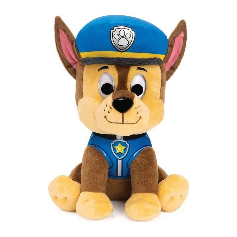 PAT PATROUILLE - PELUCHE 25 CM CHASE Paw Patrol Gund - 6058444 - peluche douce et lavable des 12 mois