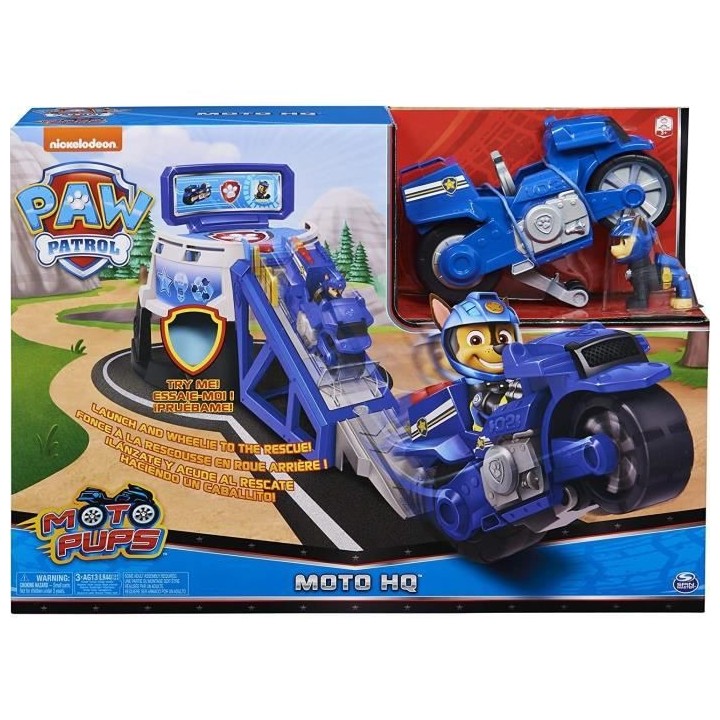 PAT PATROUILLE - PLAYSET LANCEUR MOTO PUPS Paw Patrol Avec Lanceur Int