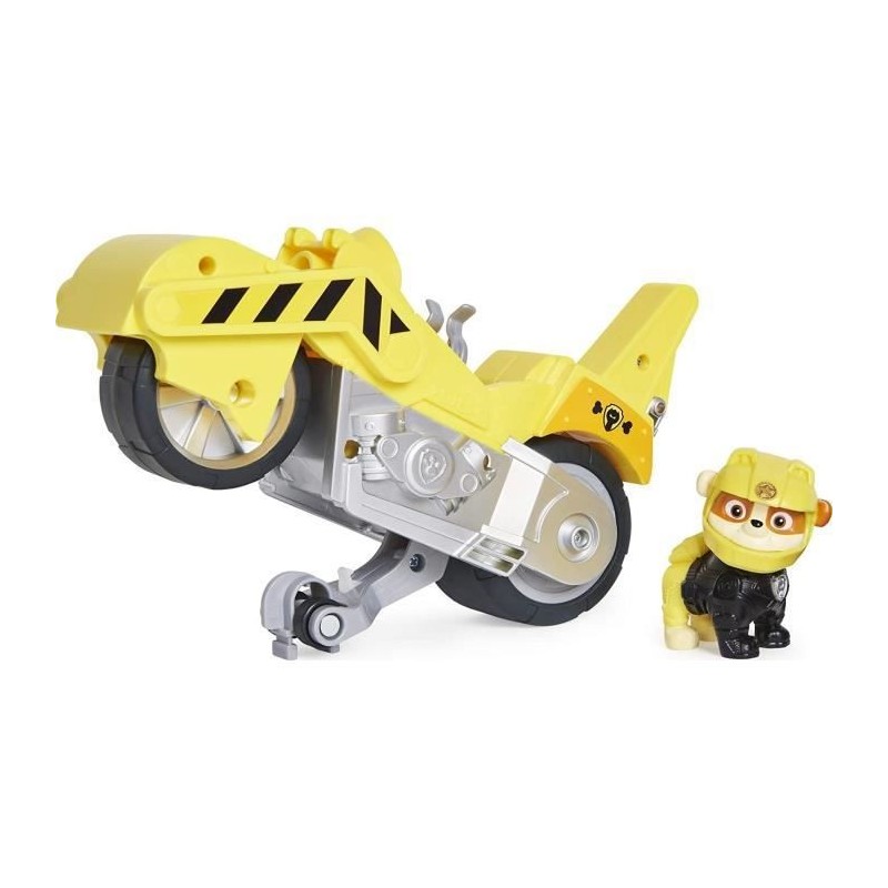 PAT PATROUILLE - VEHICULE + FIGURINE AMOVIBLE RUBEN MOTO PUPS Paw Patrol - Moto Rétrofriction - 6060543 - Jouet Enfant 3 Ans et