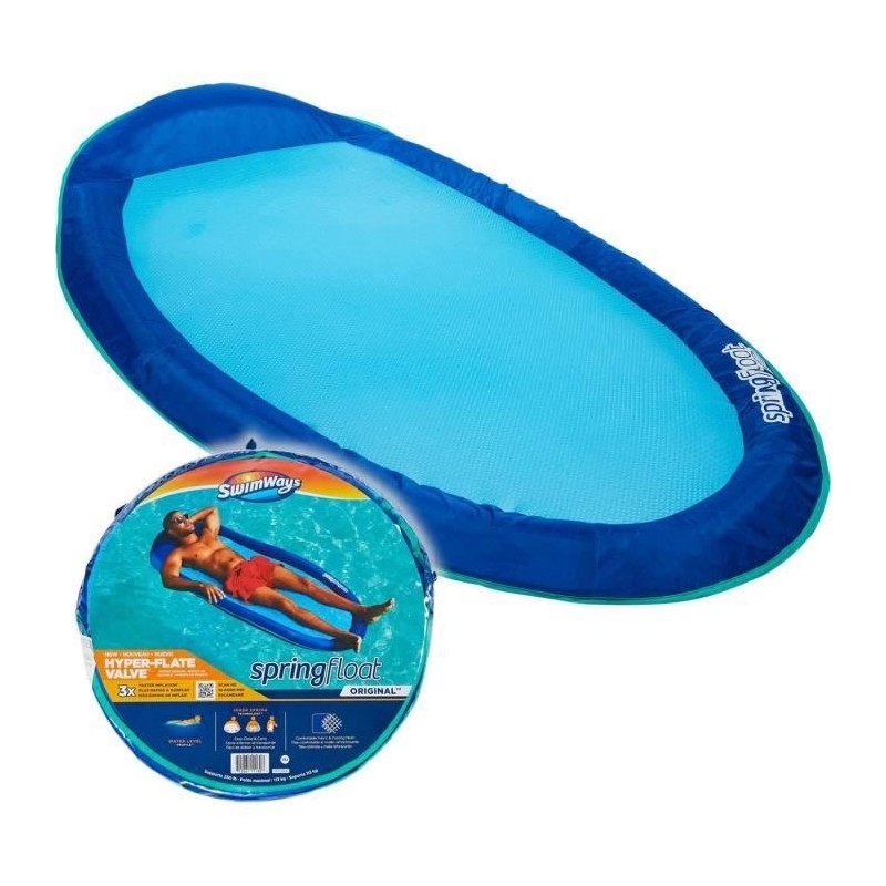 SWIMWAYS - SPRING FLOAT ORIGINAL NEW VALVE - bouée gonflable et tissu - matelas de piscine transportable - Modele Aléatoire