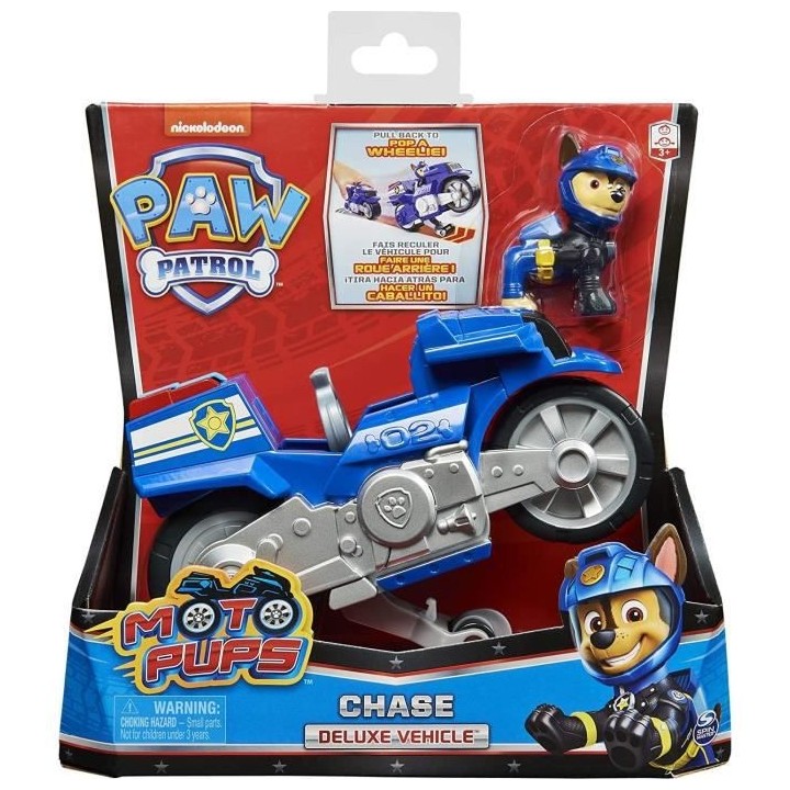 PAT PATROUILLE - VEHICULE + FIGURINE AMOVIBLE CHASE MOTO PUPS Paw Patr